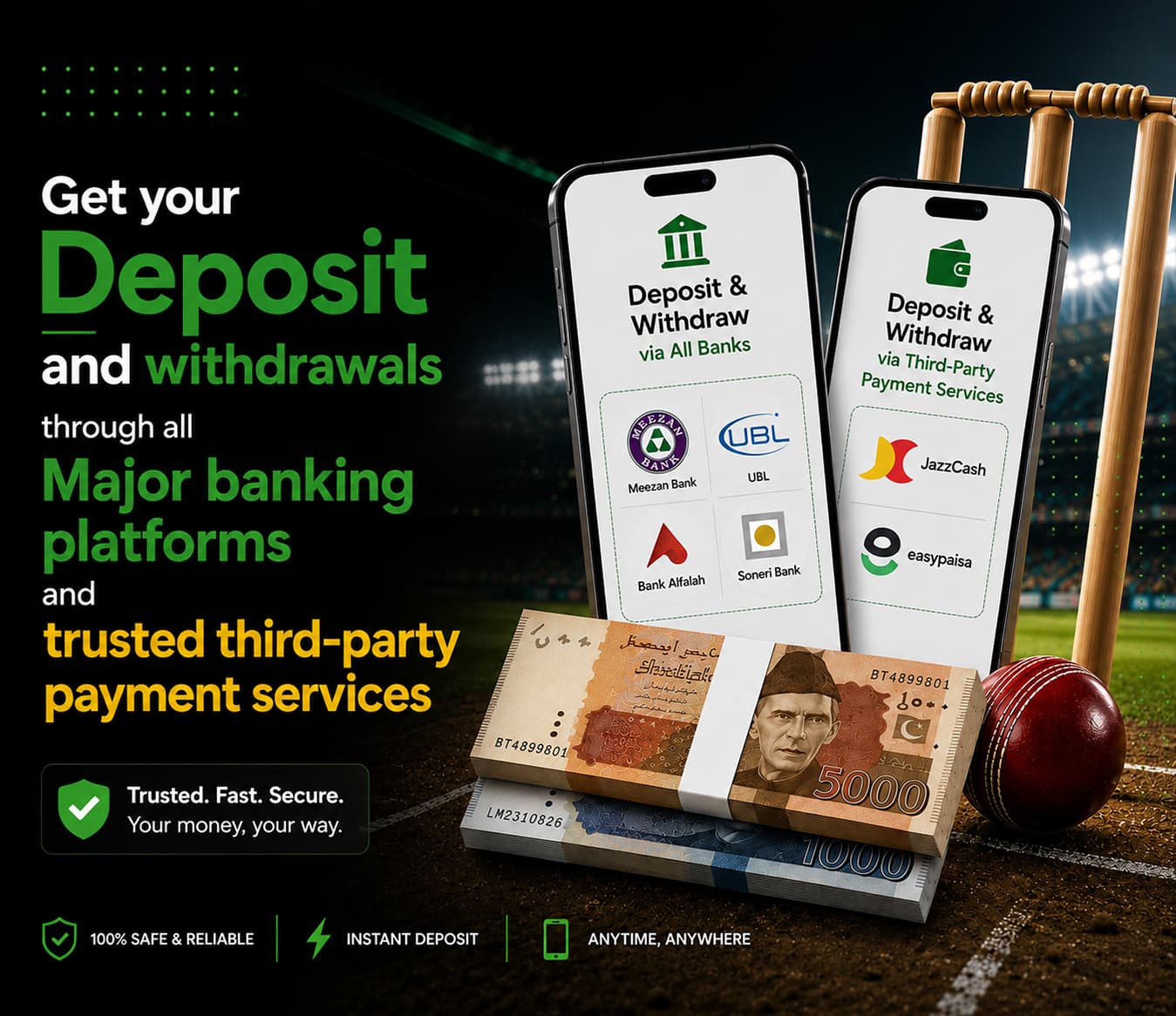 JazzCash and EasyPaisa Betting