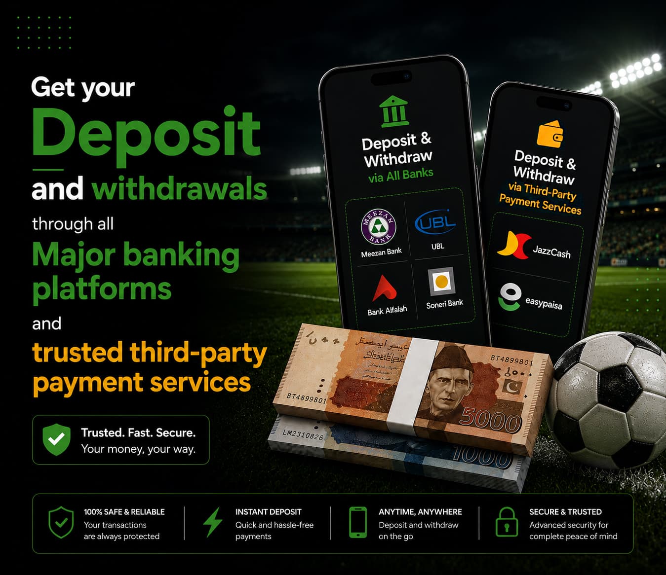 Deposits and Withdrawals