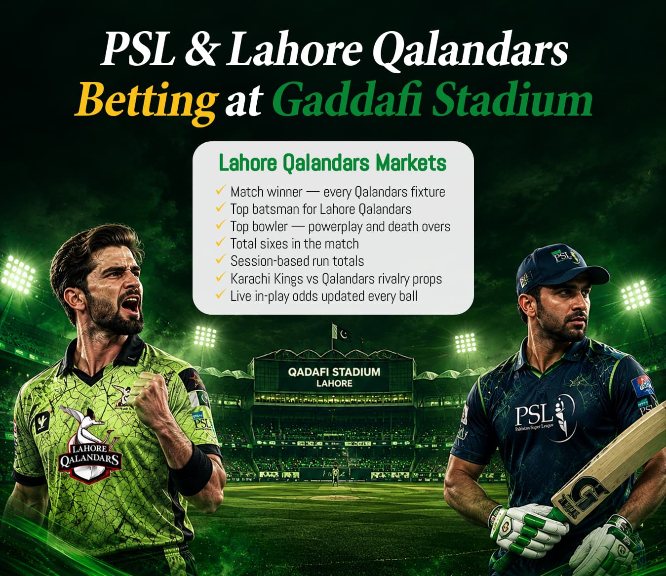 PSL & Lahore Qalandars Bettin