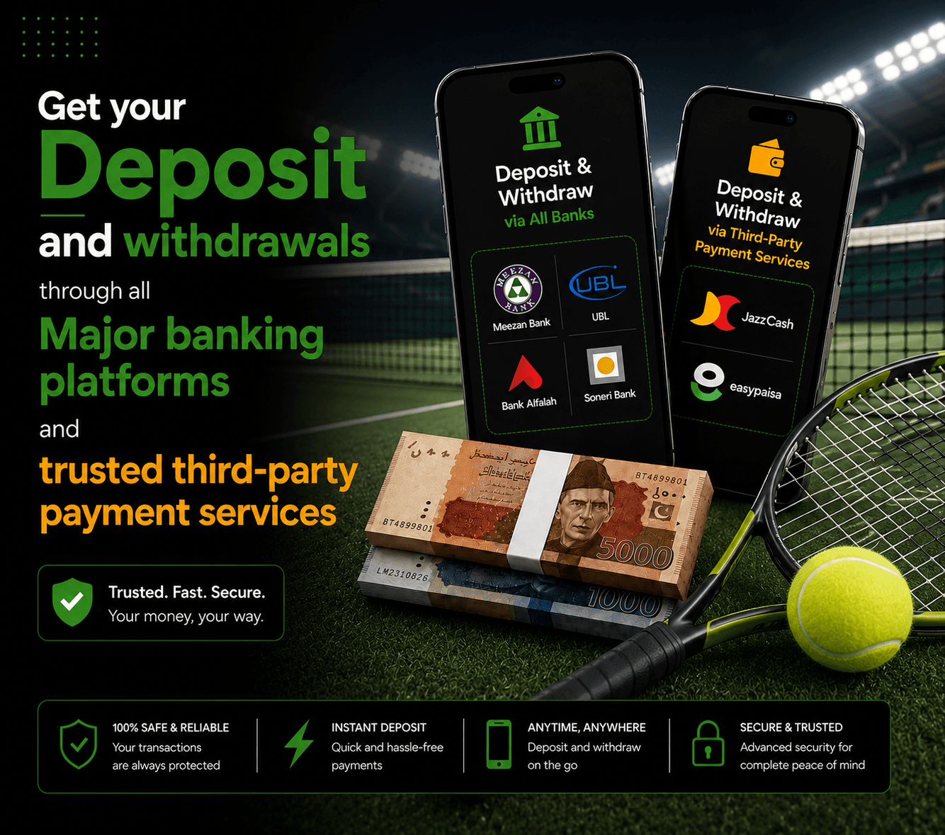 Deposits and Withdrawals