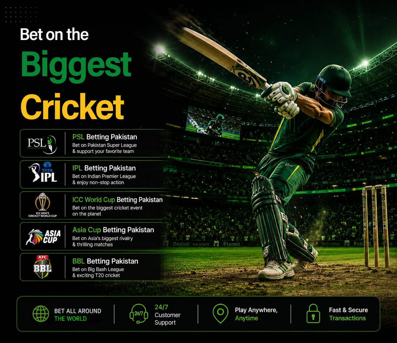 Bet on the Biggest Cricket & Sports Events